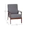 Flash Furniture Gray Faux Linen Arm Chair with Wood Frame IS-IT673317-GY-GG - alternate 10
